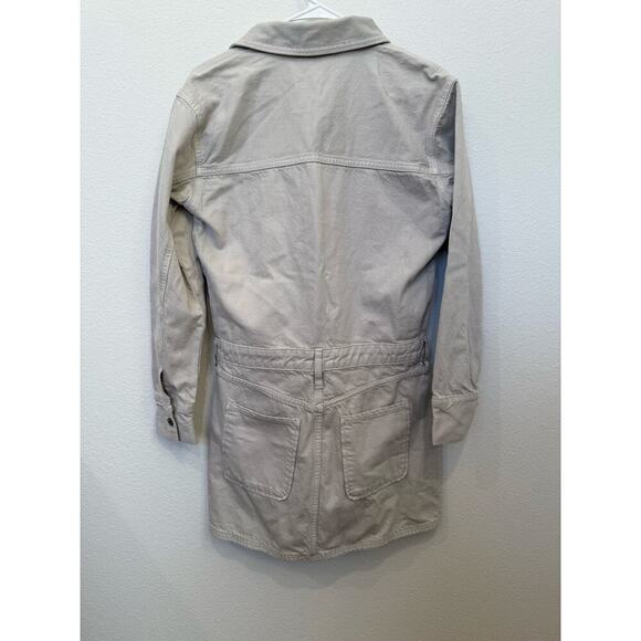NWT‎ Abercrombie & Fitch Denim Shirt Dress Light Grey Small - Picture 7 of 7